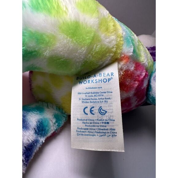Build A Bear Workshop Rainbow Multi-color Leopard Cheetah‎ Stuffed Plush 17" - Picture 3 of 7
